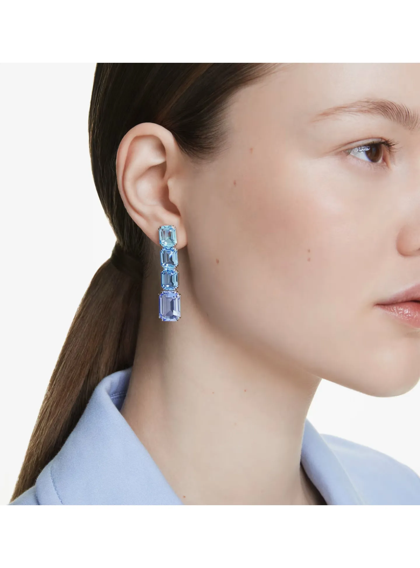 Boucles d'oreilles Swarovski Millenia bleues