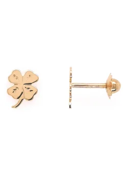 Boucles d'oreilles Trèfle à 4 feuilles or 750/1000