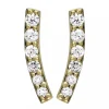 Boucles d'oreilles virgule diamants