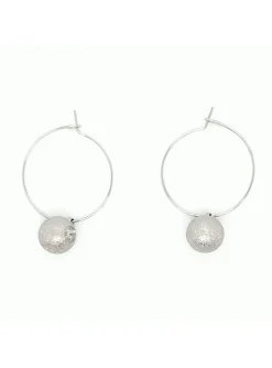 Boucles d'oreilles Zag acier uni