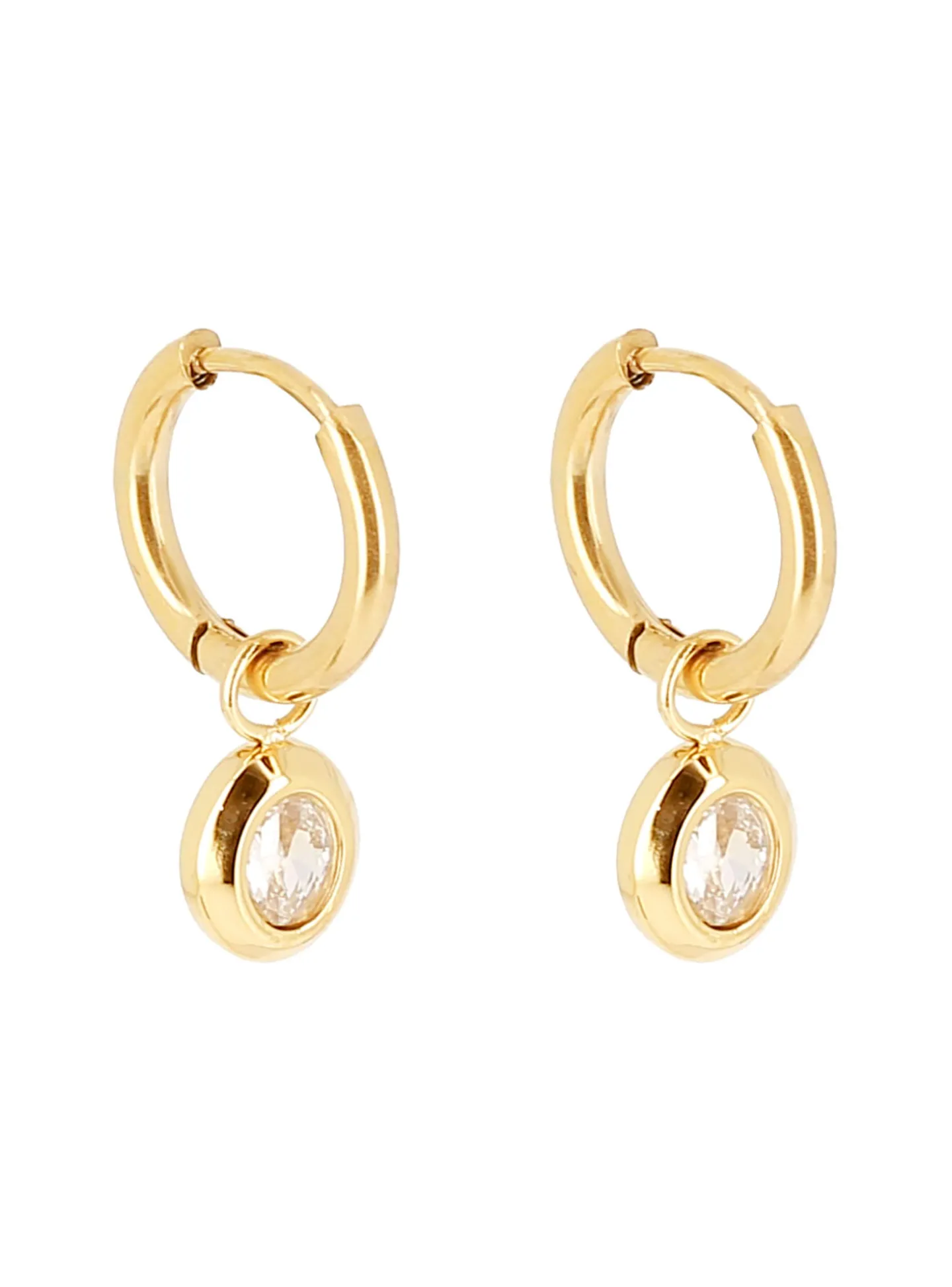 Boucles d'oreilles Zag Bijoux acier doré OZ