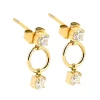 Boucles d'oreilles Zag Bijoux Florence dorées oxydes