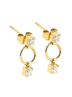 Boucles d'oreilles Zag Bijoux Florence dorées oxydes