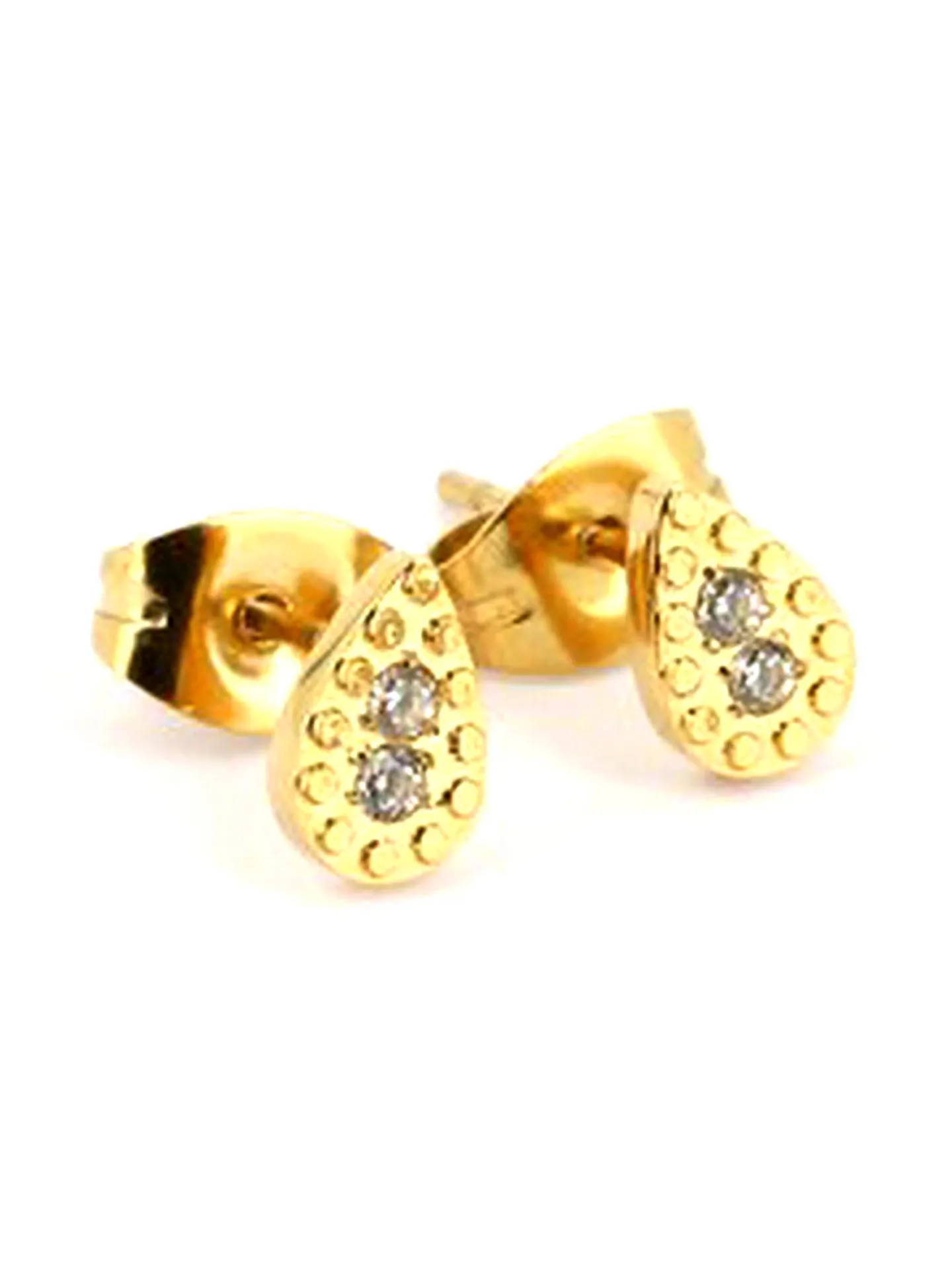 Boucles d'oreilles Zag Bijoux Tear acier doré