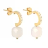 Boucles d'oreilles Zag Bijoux Pablo agate blanche