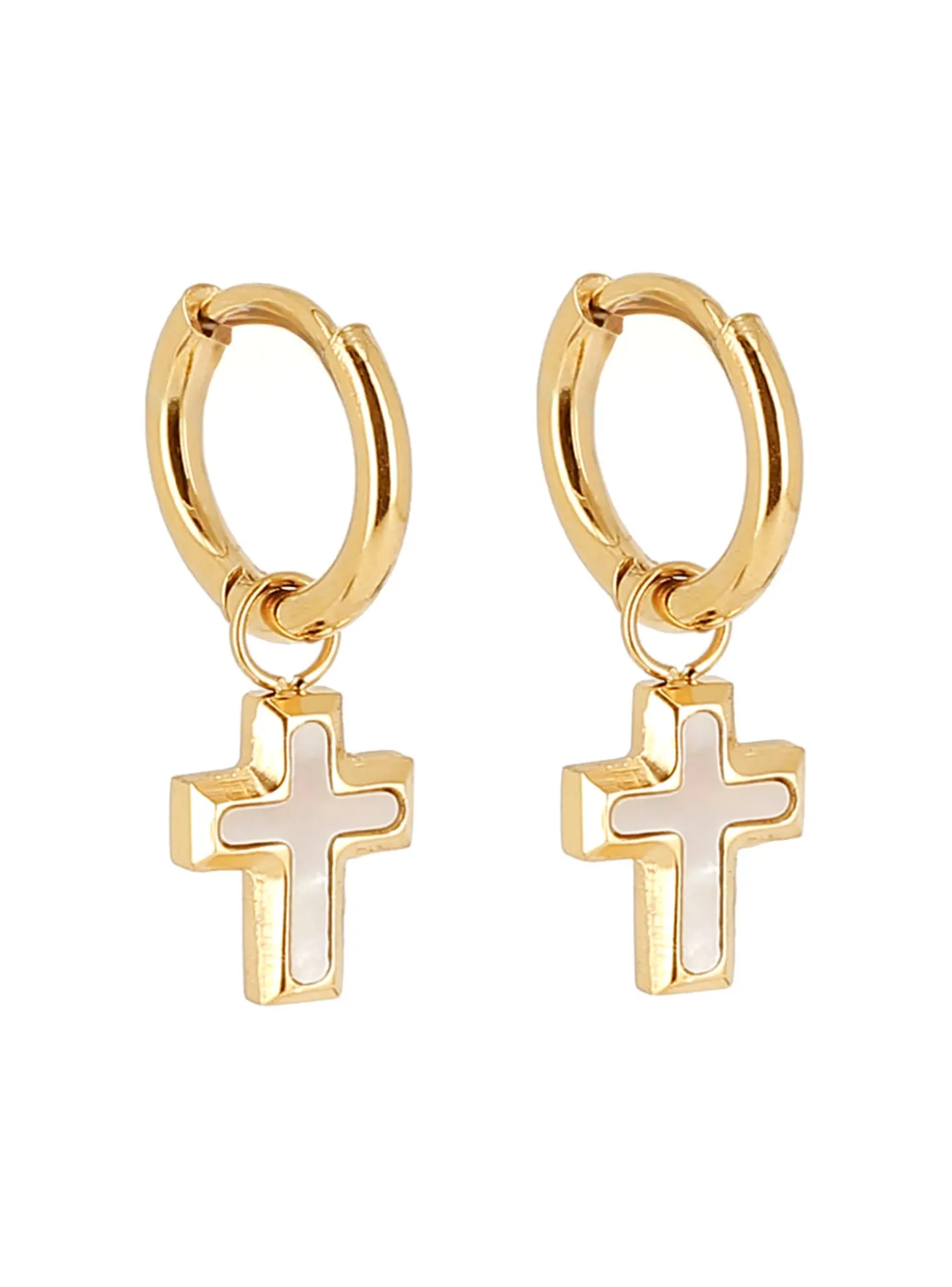 Boucles d'oreilles Zag Bijoux Olyde acier doré