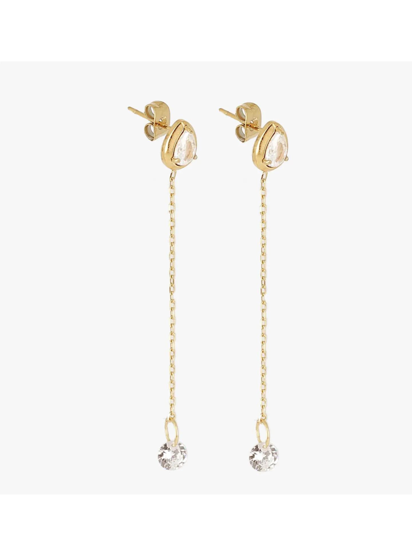 Boucles d'oreilles Zag Bijoux gouttes oxydes chaîne