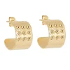Boucles d'oreilles Zag Bijoux perles acier doré