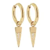 Boucles d'oreilles Zag Bijoux Maipu acier doré