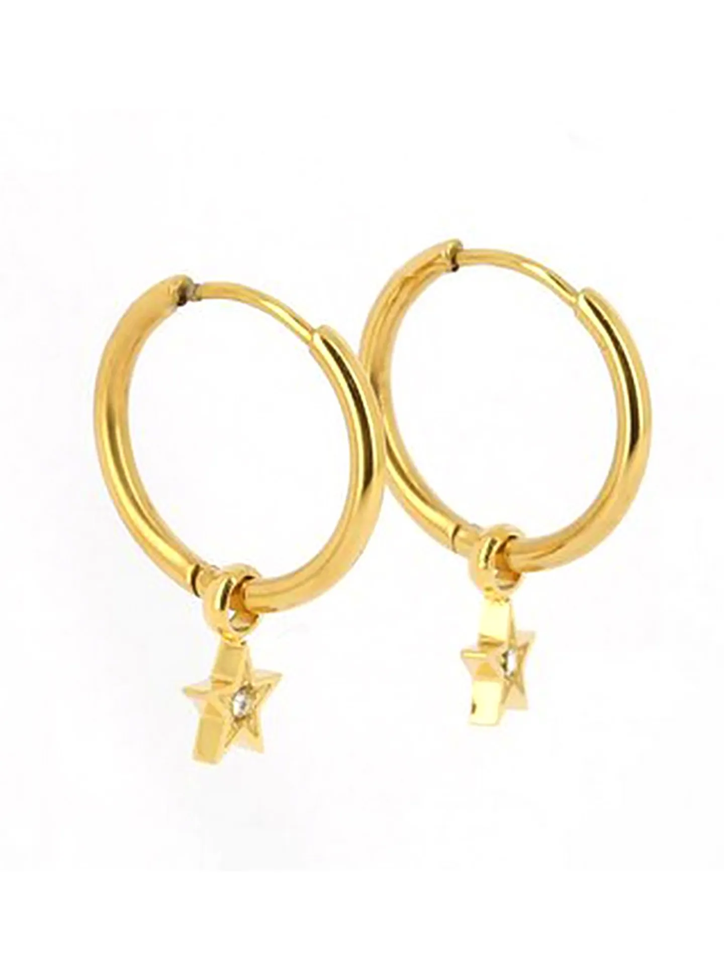 Boucles d'oreilles Zag Bijoux Astrid acier doré