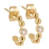 Boucles d'oreilles Zag Bijoux acier doré oxydes