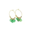 Boucles d'oreilles Zag Bijoux Fafa aventurine verteacier doré