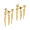 Boucles d'oreilles Zag Bijoux Chiquito acier doré