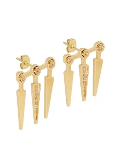 Boucles d'oreilles Zag Bijoux Chiquito acier doré
