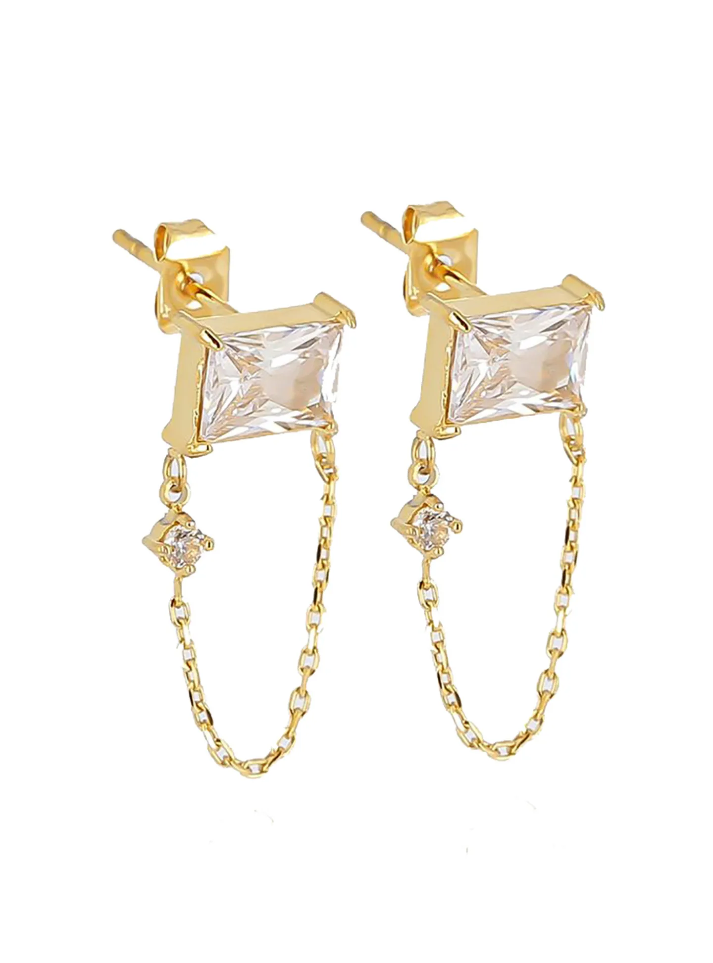 Boucles d'oreilles Zag Bijoux Salta acier doré oxyde