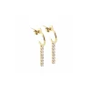 Boucles d'oreilles Zag Bijoux acier doré blanc_x005f_x000D_zirconium