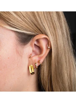 Boucles d'oreilles Zag Bijoux Caceres acier doré
