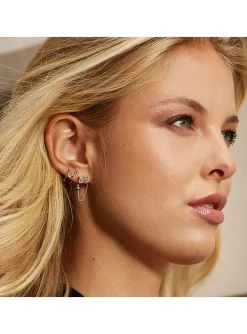 Boucles d'oreilles Zag Bijoux Salta acier doré oxyde