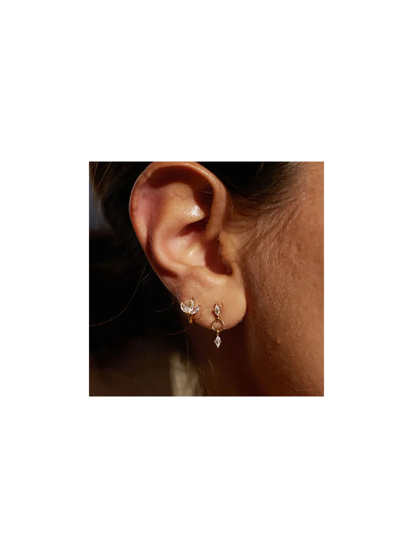 Boucles d'oreilles Zag Bijoux Deneba acier doré