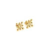 Boucles d'oreilles Zag Clara acier doré