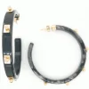 Boucles d'oreilles Zag doré noir- gold black