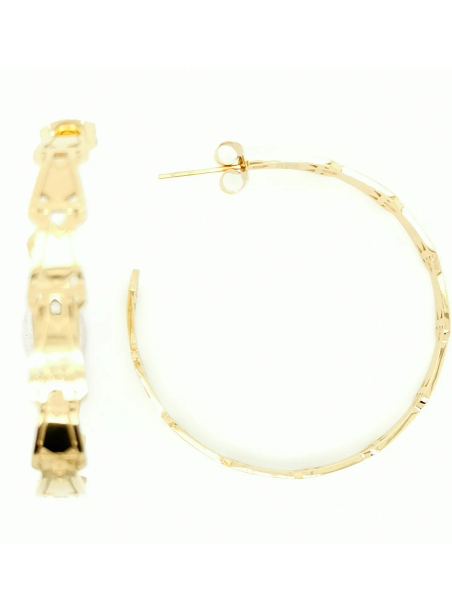 Boucles d'oreilles Zag doré uni