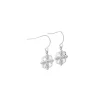 Boucles d'oreilles Zag motif floral nacre et oxydes