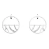 Boucles Les Georgettes Tigre argentées 30mm