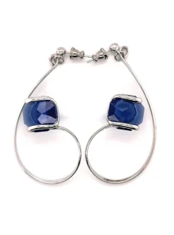 Boucles longues Andrea Marazzini octagon dark blue