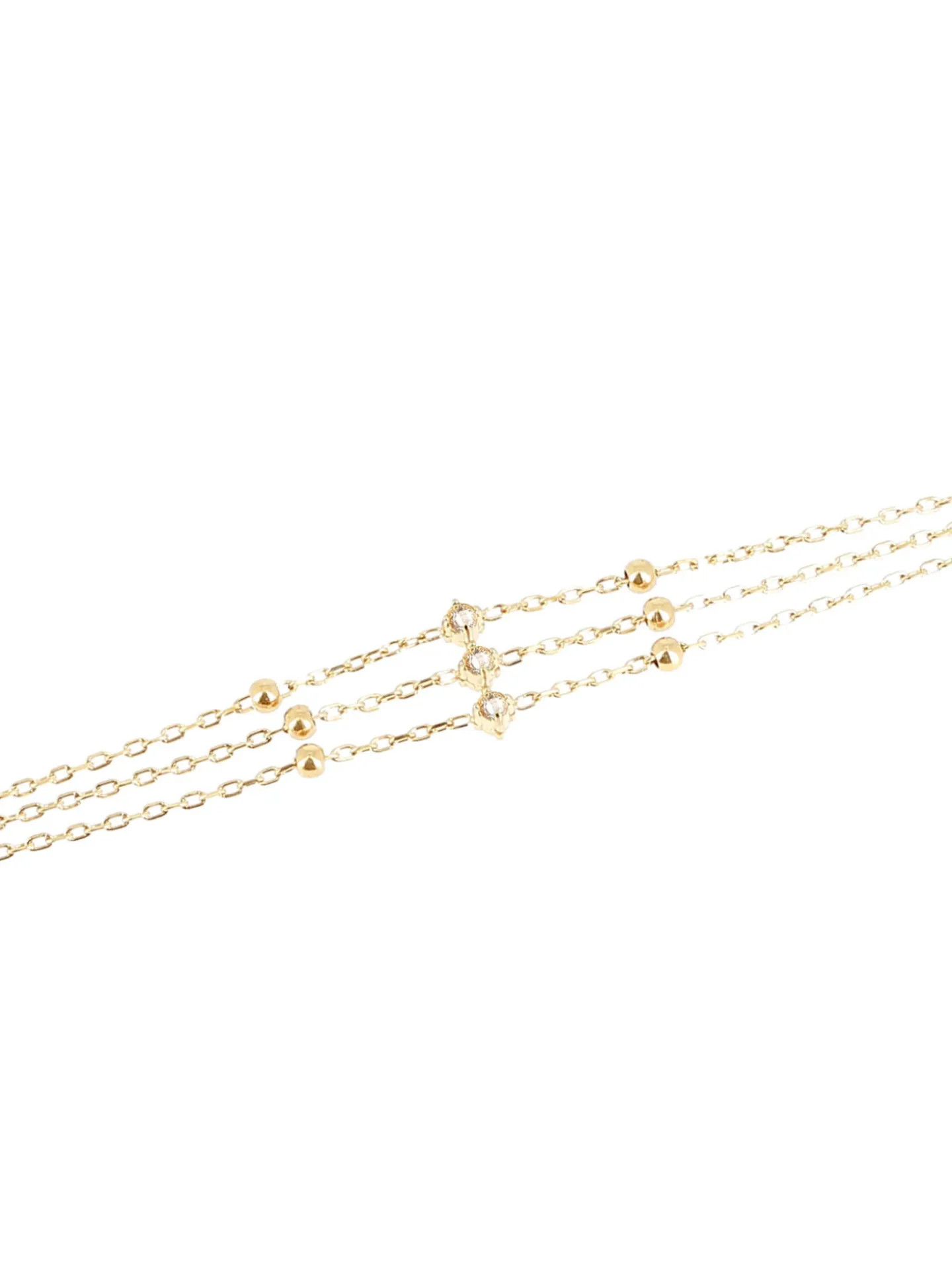 Braceelt Zag Bijoux Poseidon acier doré zirconium