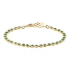 Bracelet Agatha Adamas laiton doré zirconium verts
