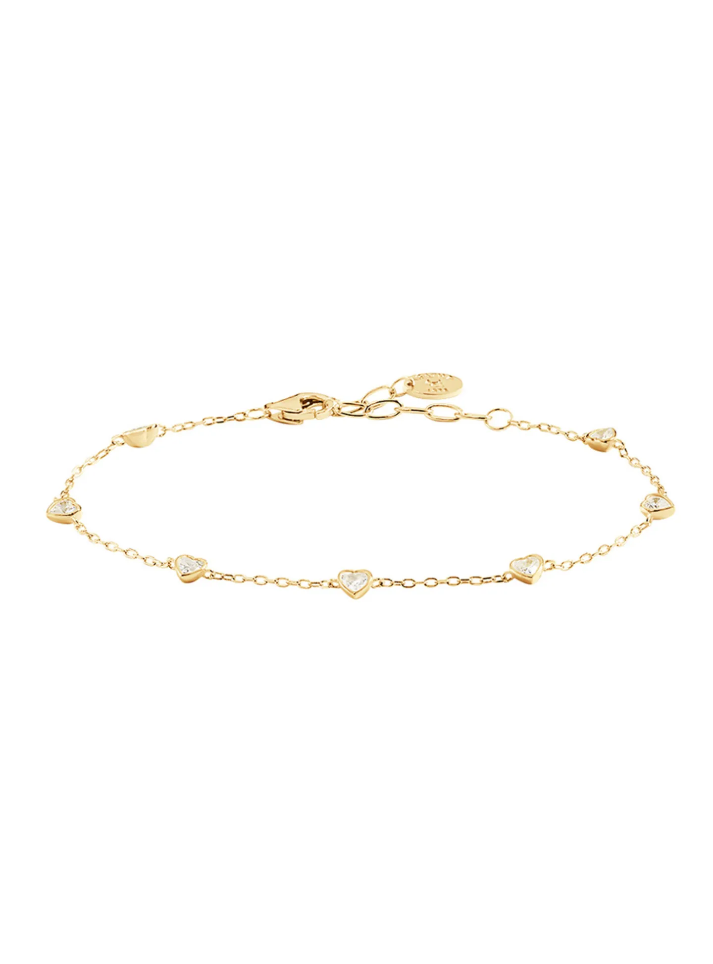 Bracelet Agatha Adorée argent doré coeurs oxydes