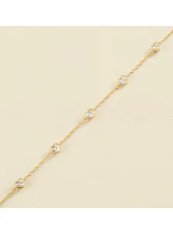 Bracelet Agatha Adorée argent doré coeurs oxydes