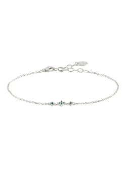 Bracelet Agatha Beloved argent rhodié 3 motifs oxyde