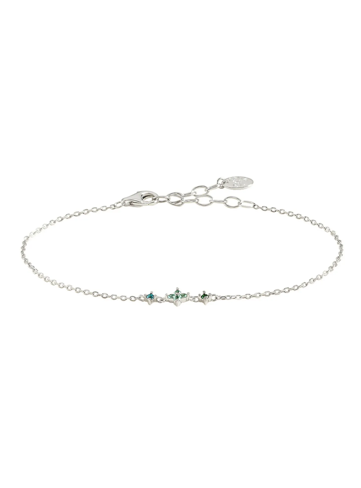 Bracelet Agatha Beloved argent rhodié 3 motifs oxyde
