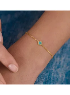 Bracelet Agatha Beloved argent doré fleur bleue