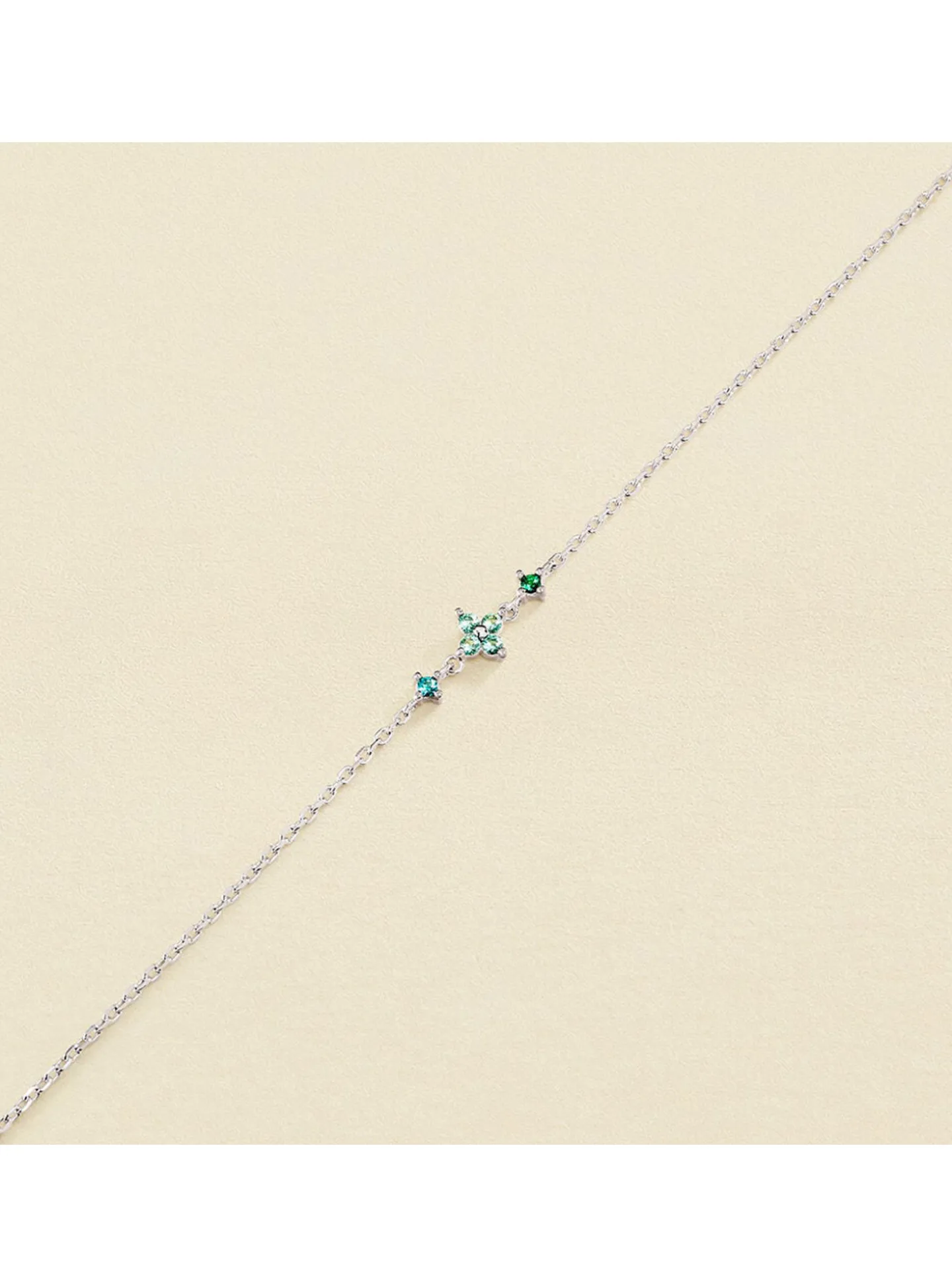 Bracelet Agatha Beloved argent rhodié 3 motifs oxyde