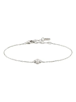 Bracelet Agatha Felicite argent rhodié trèfle