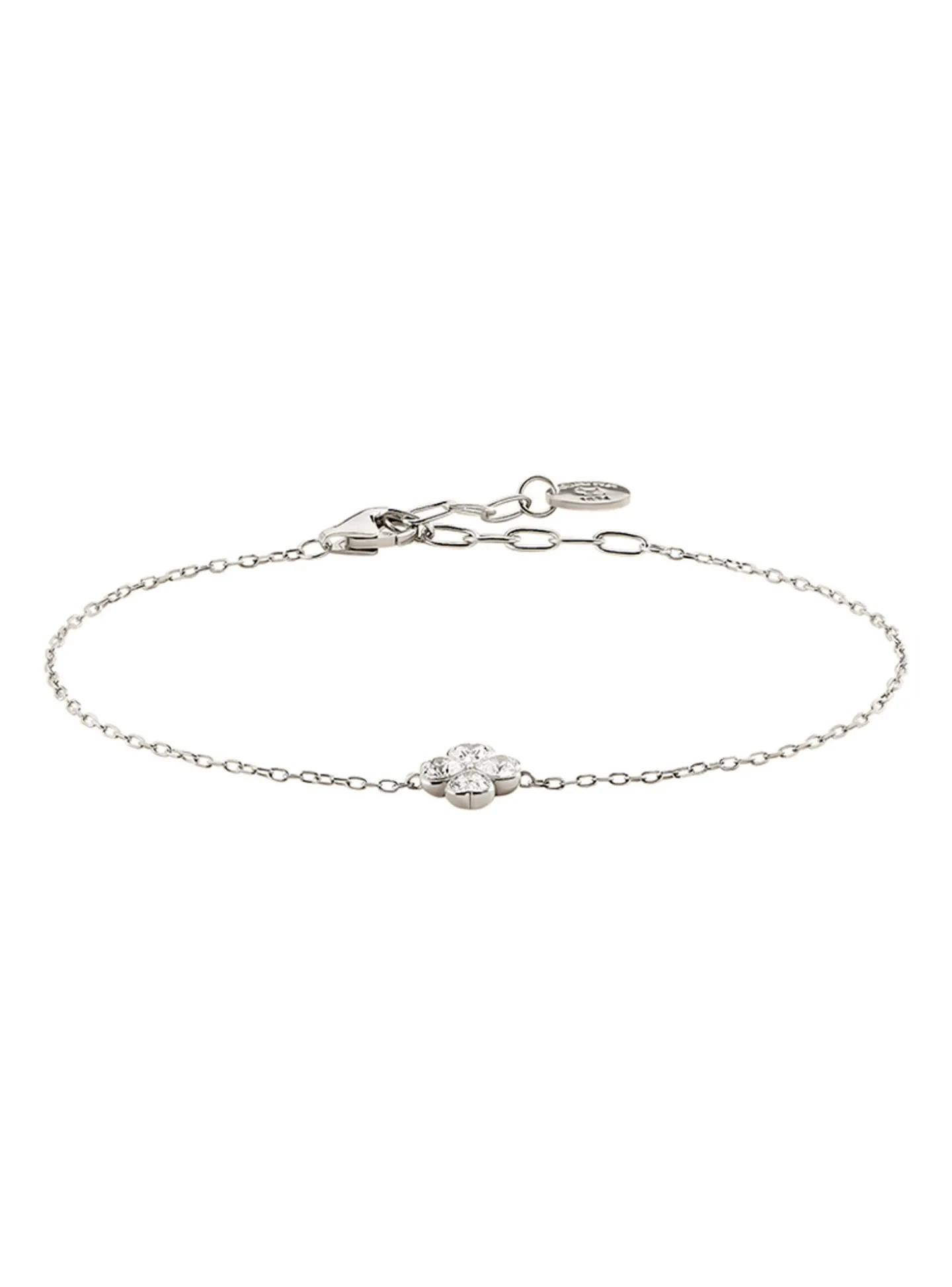 Bracelet Agatha Felicite argent rhodié trèfle
