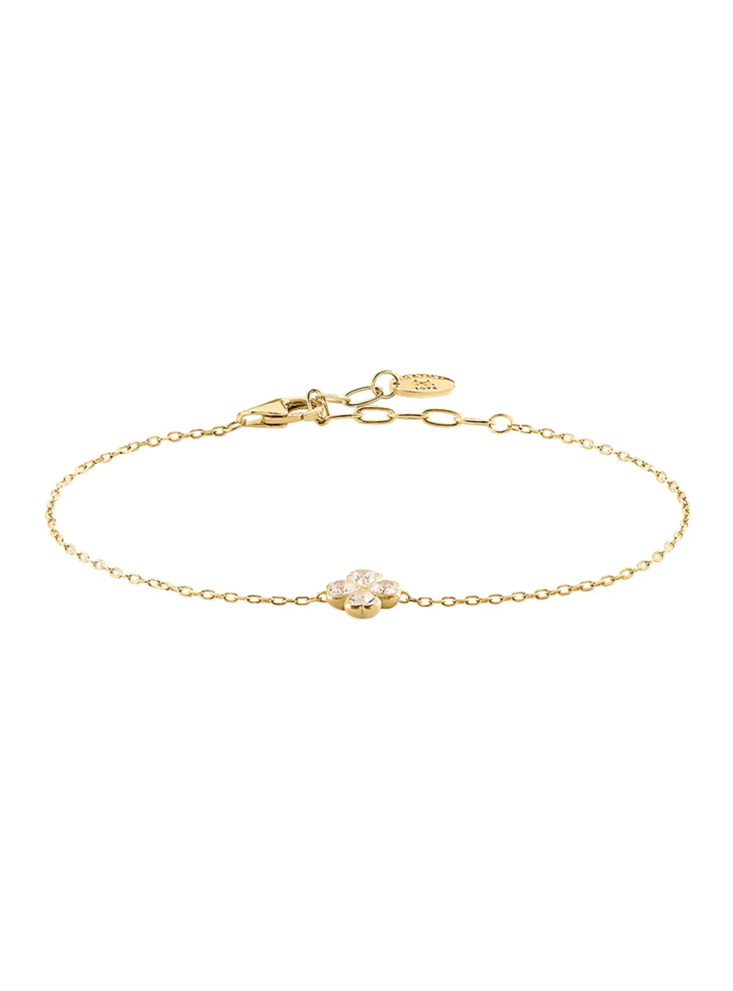 Bracelet Agatha Felicite argent doré trèfle