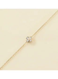 Bracelet Agatha Felicite argent doré trèfle