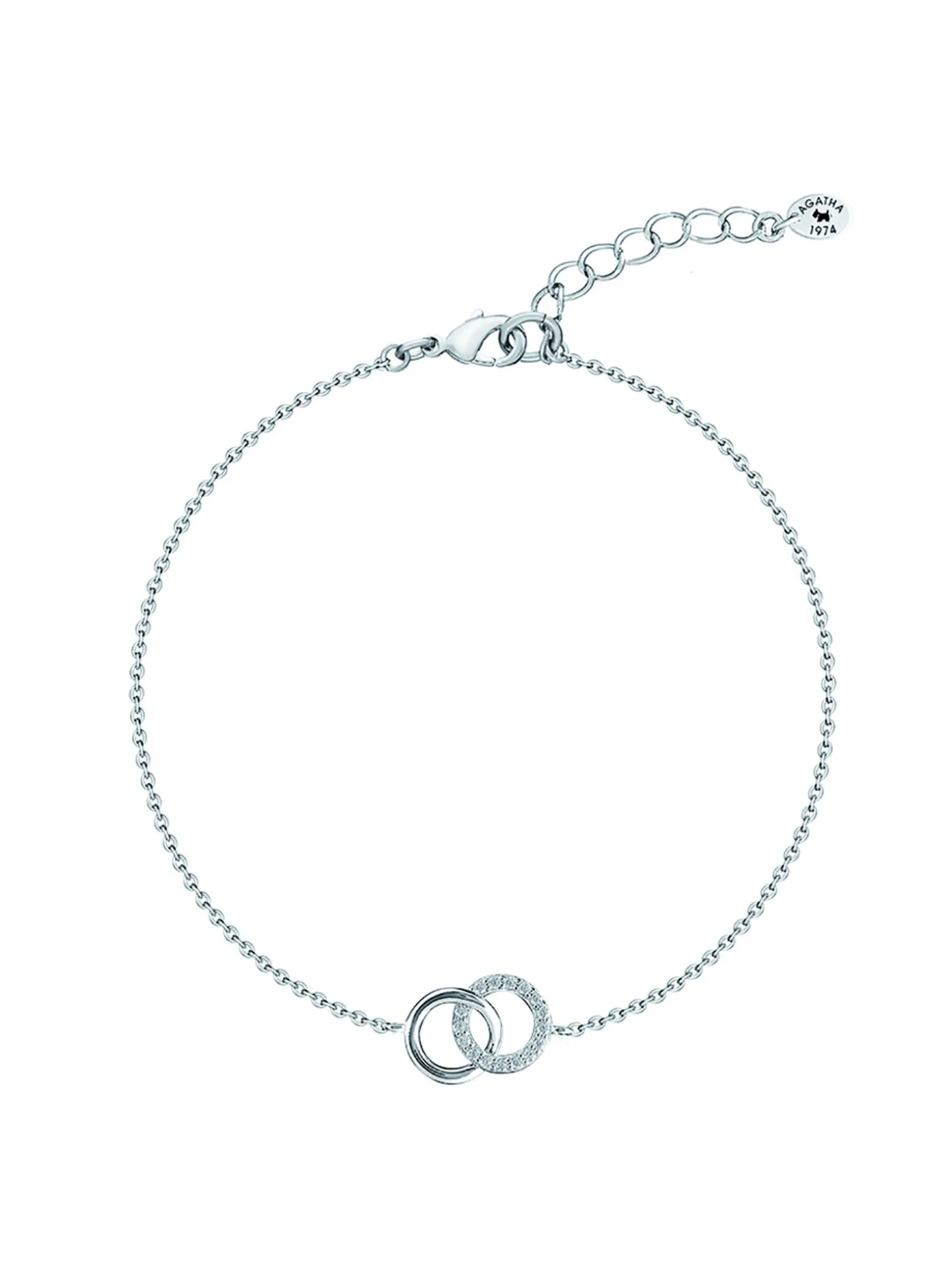 Bracelet Agatha Rondou argent entrelacé oxydes