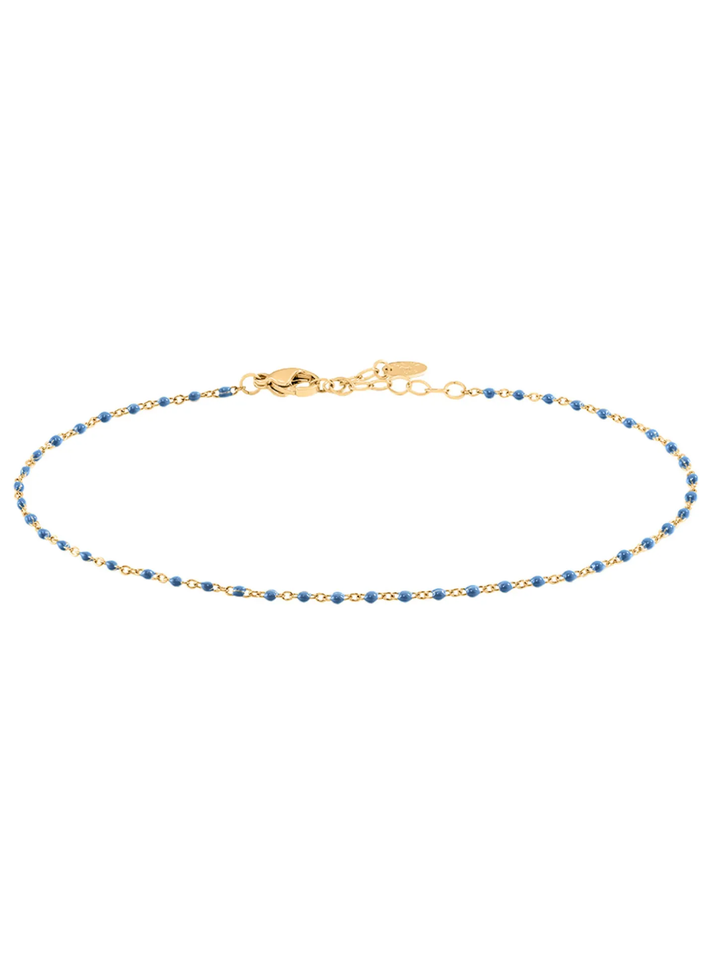 Bracelet Agatha Smarty doré émail bleu roi