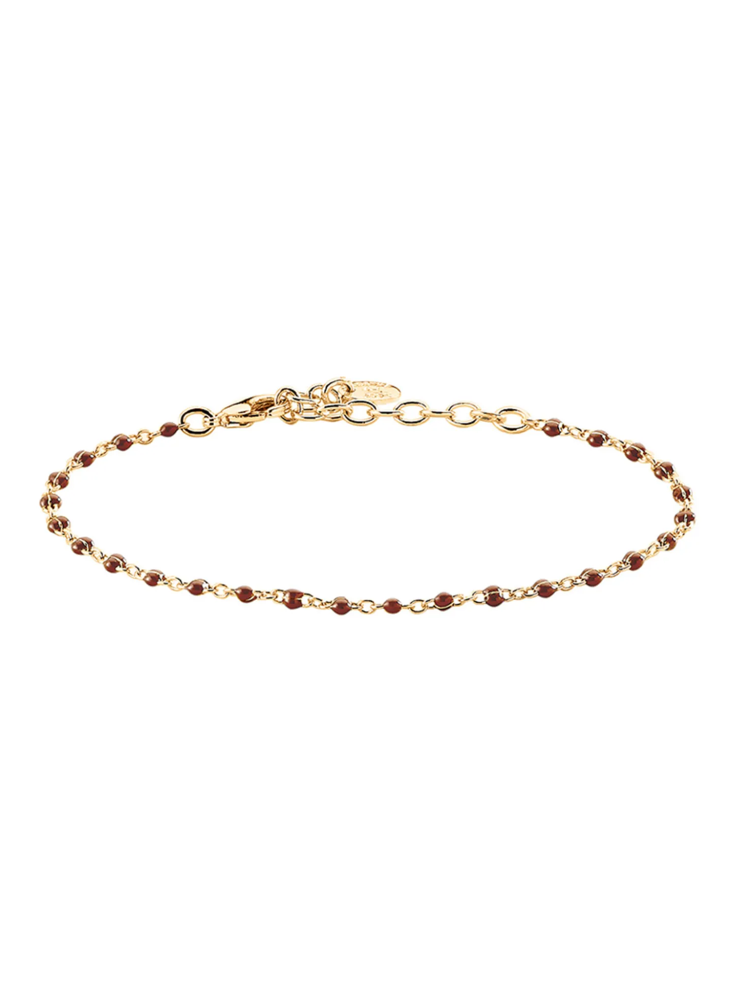 Bracelet Agatha Smarty laiton doré émail bordeaux