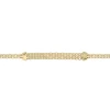 Bracelet Briilaxis maille forçat fantaisie 2/4 rangs_x005f_x000D_9 carats
