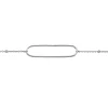 Bracelet Brillaxis anneau ovale or blanc 18 carats