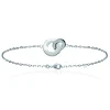 Bracelet Brillaxis anneaux entrelacés argent