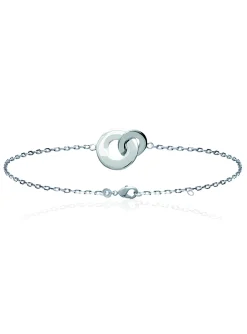 Bracelet Brillaxis anneaux entrelacés argent
