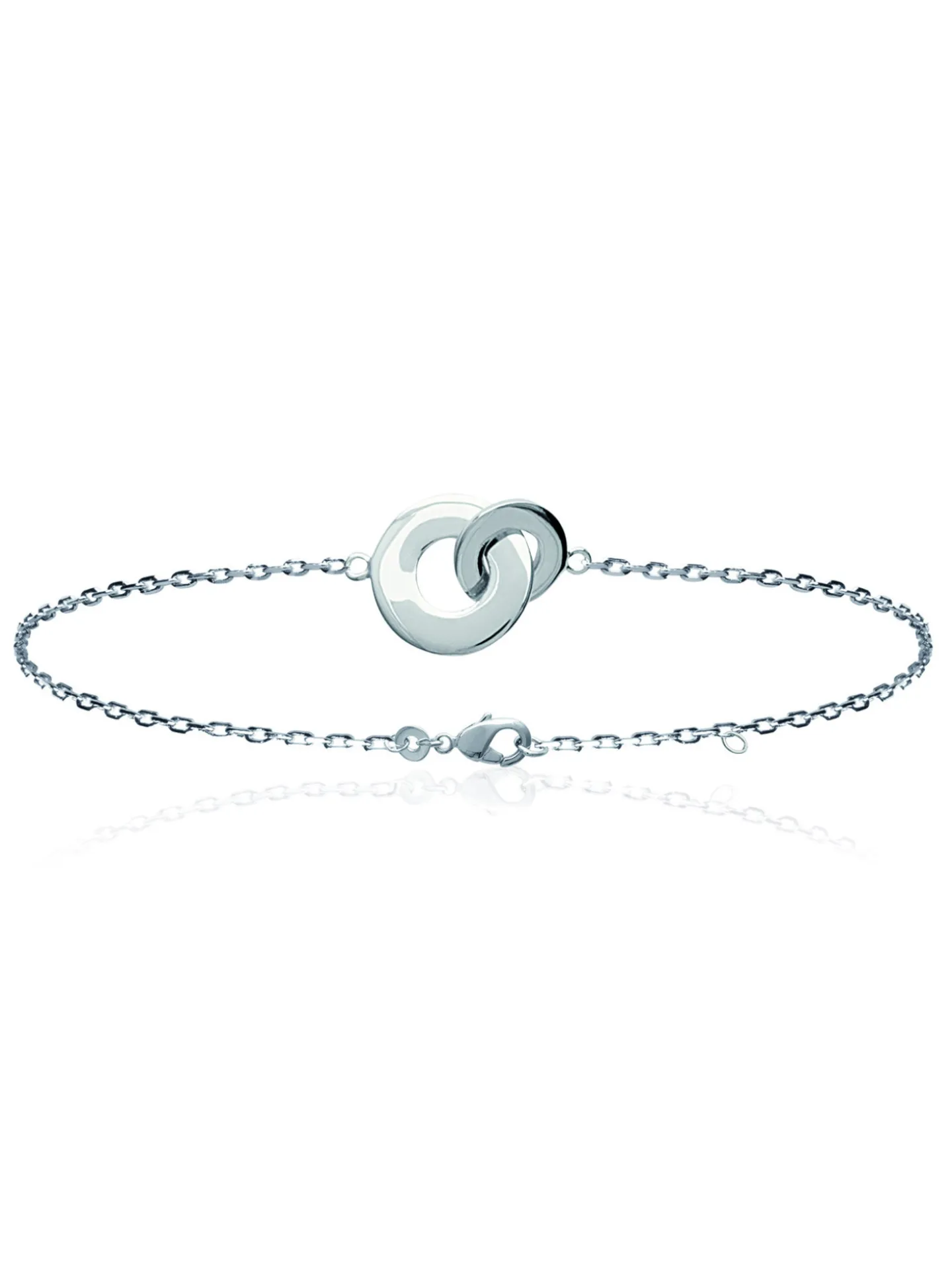 Bracelet Brillaxis anneaux entrelacés argent