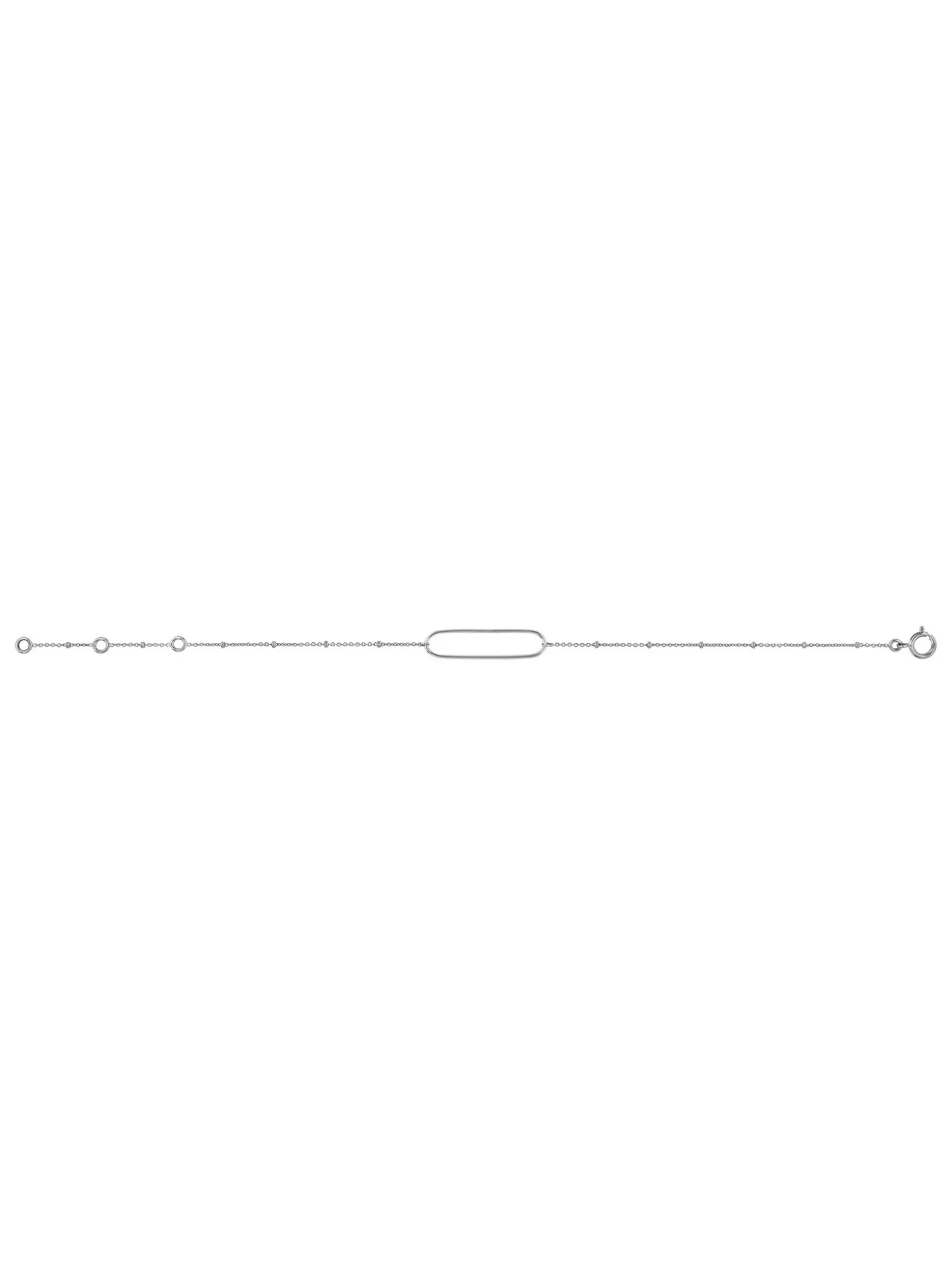 Bracelet Brillaxis anneau ovale or blanc 18 carats